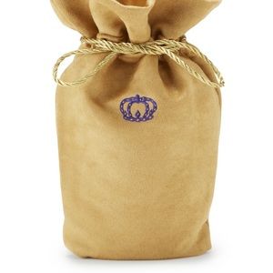 Crown Reserve Brown Velvety Gold Drawstring Storage Bag